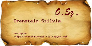 Orenstein Szilvia névjegykártya